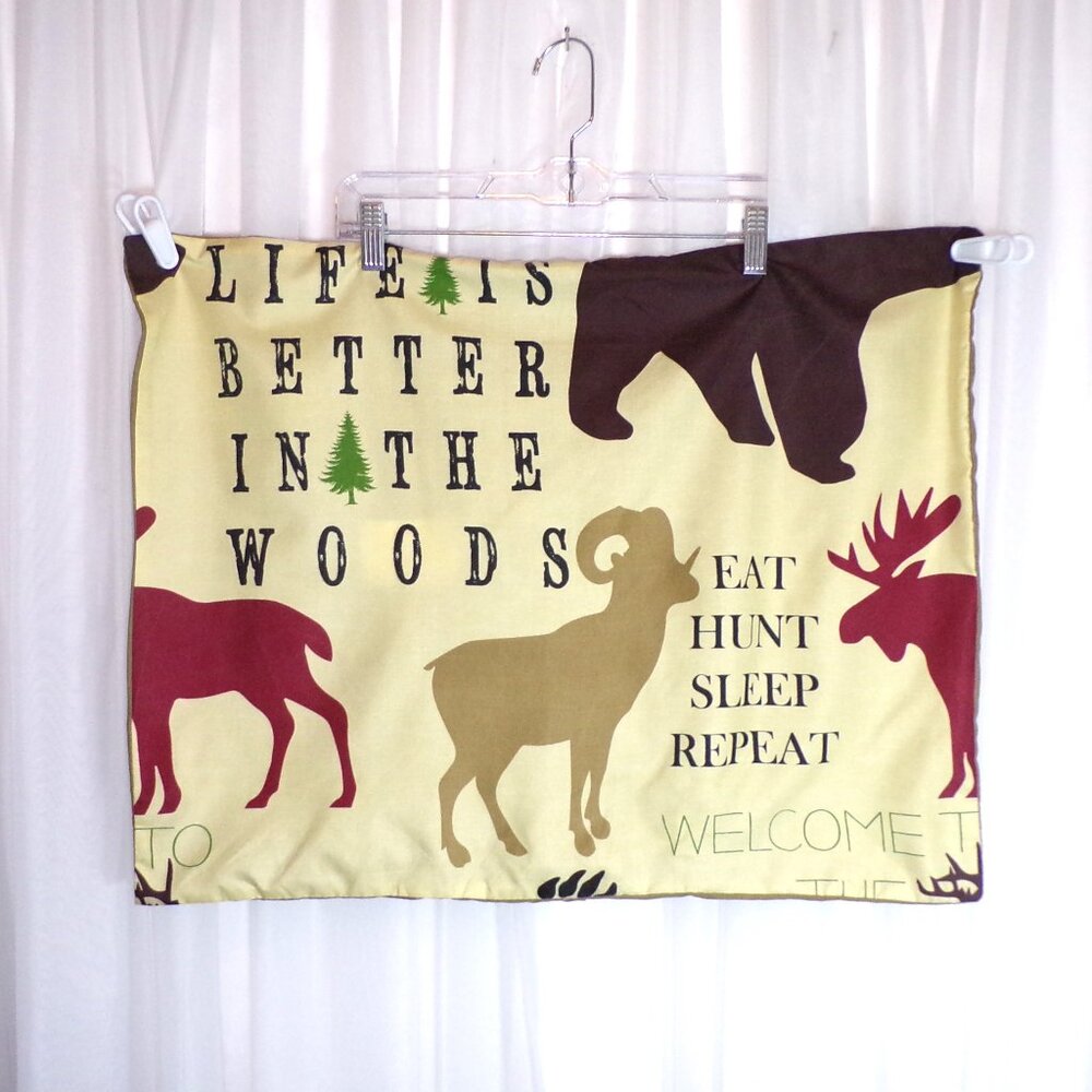 Remington Pillow Shams Lot of 2 STANDARD SIZE 26x20 Life Is Better In The Woods